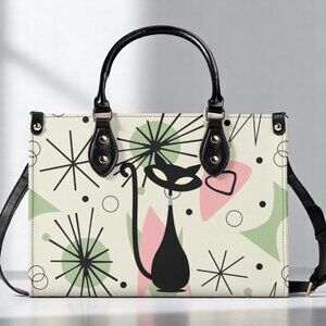 Atomic Cat Mid Century Modern Starburst Satchel - NWT